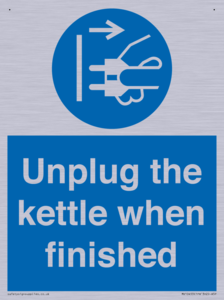 Unplug the kettle when finished
